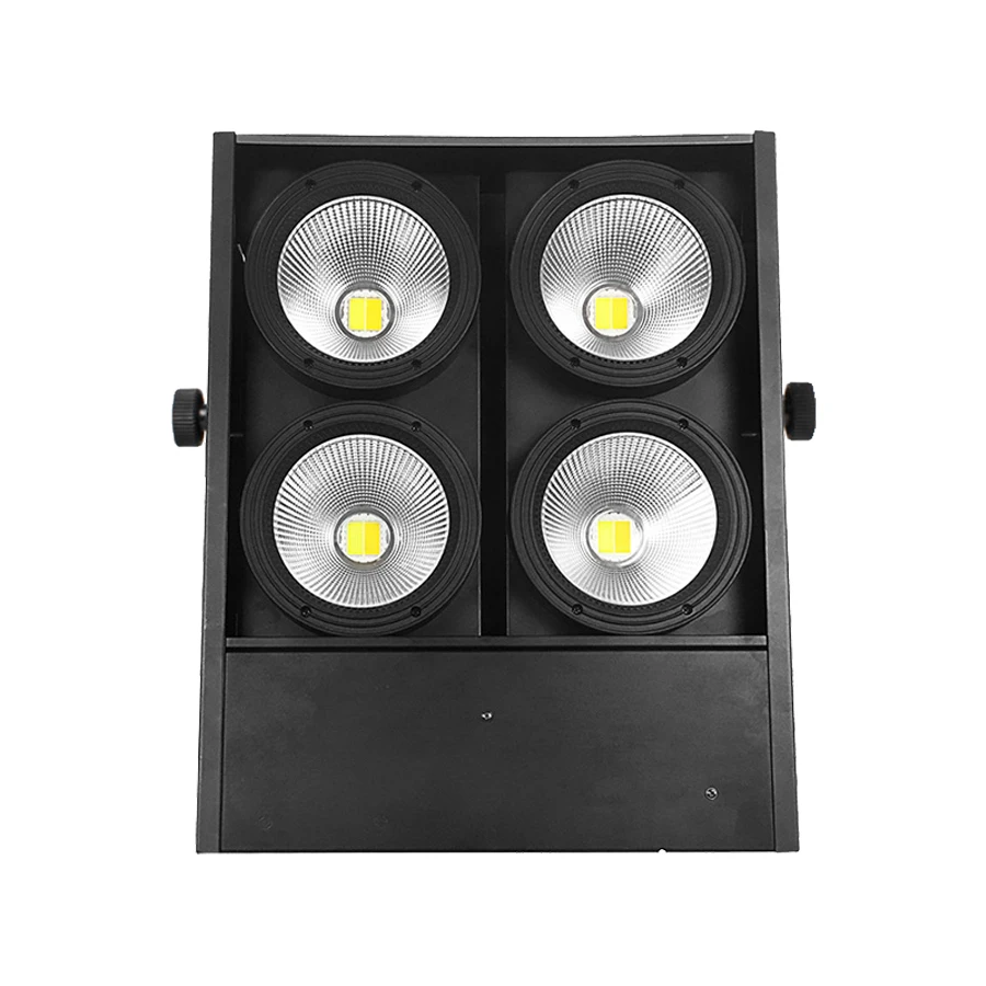 4x100W COB Cool and Warm Dual Color Audience Lights 400W LED DMX Stage Strobe Area Lights for Disco Party Concerts