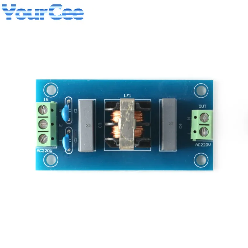 220V 2A Power Filter Board Module EMI Filter Sound Booster Socket