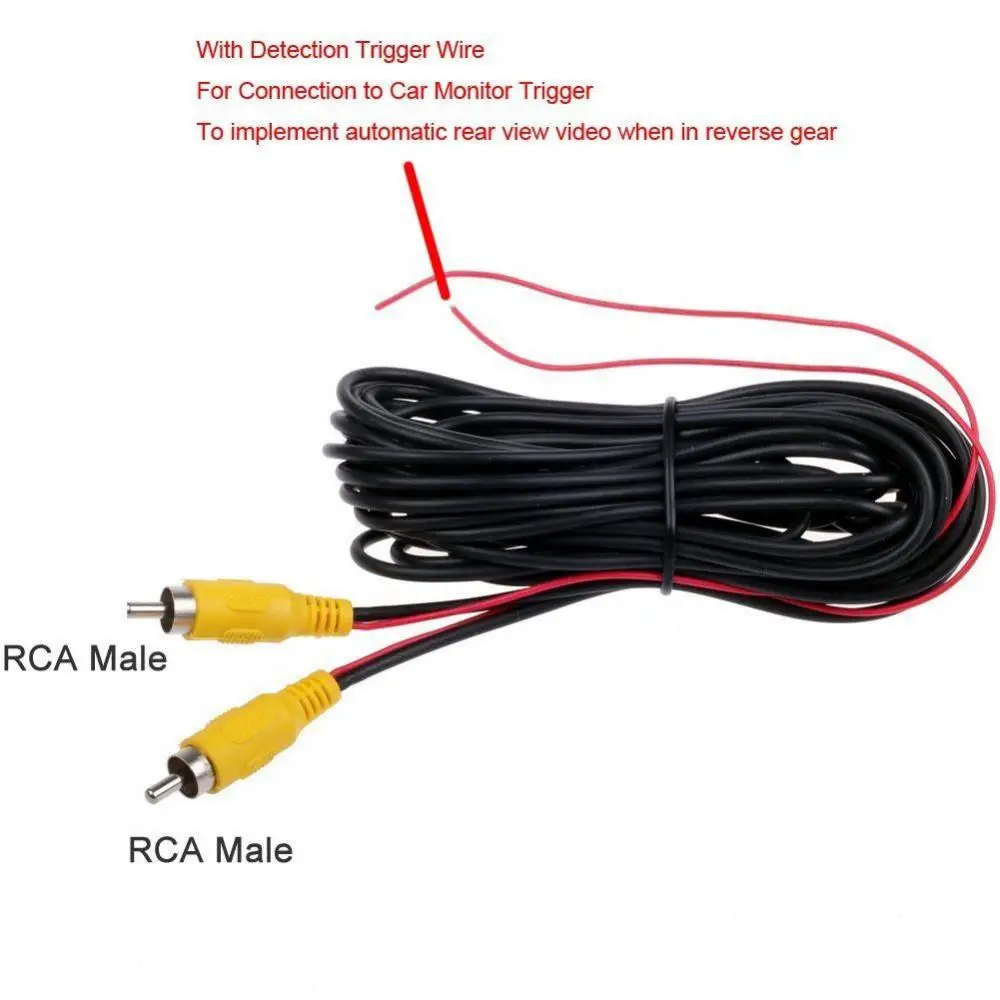 Bluelans 10m/32ft Camera Video Extension Cable Lead + Reverse Wire Car Backup Parking Kit