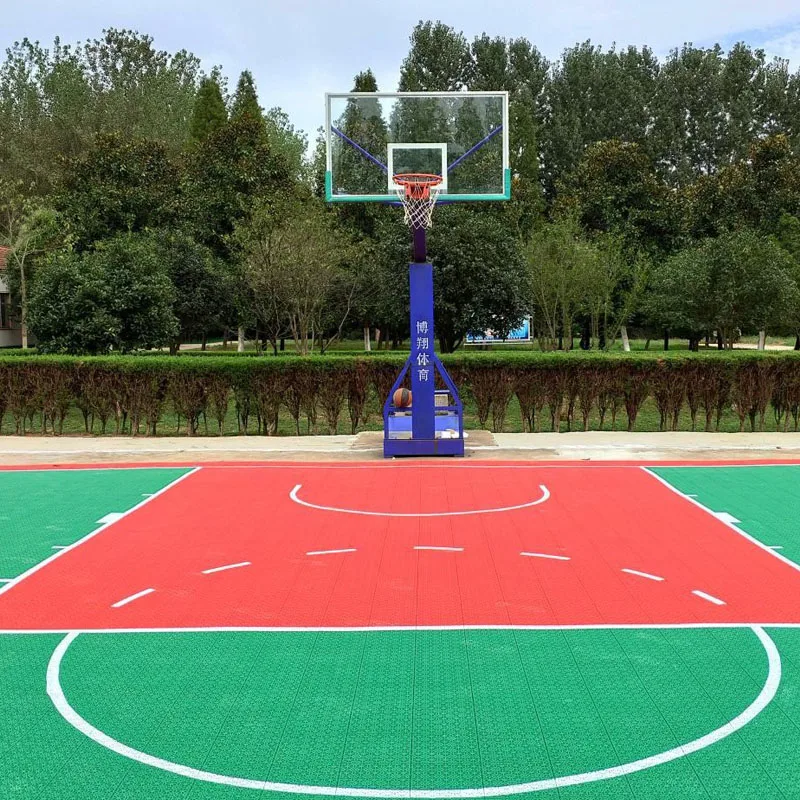 Beable Outdoor Backyard Basketball Court Drainage Flooring Tiles Withstand UV Light Extreme Temperatures And Heavy Loads