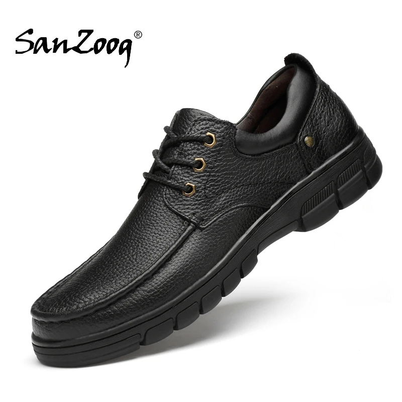 

Autumn Winter Genuine Leather Shoes Men Casual For Adult Chaussure Homme Cuir Black Brown Scarpe Uomo Eleganti Big Size 48 49