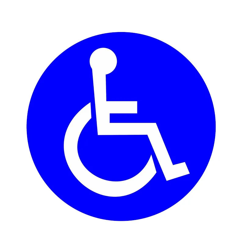 Hot Sell Creative Disabled Wheelchair Handicap Round Car Sticker Window Superior Quality Vinyl Reflective Sunscreen Anti-UV PVC