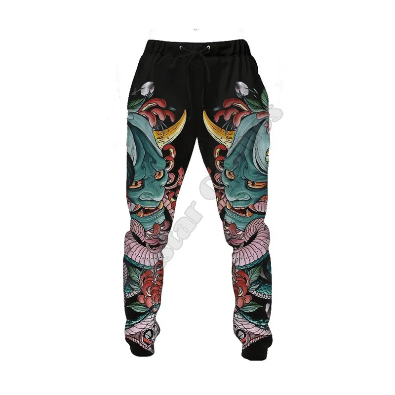 PLstar Cosmos ญี่ปุ่น Geisha Tattoo กางเกงผู้ชายผู้หญิงใหม่ 3D ทั้งหมดพิมพ์ Joggers Harajuku กางเกง Hip Hop Sweatpants