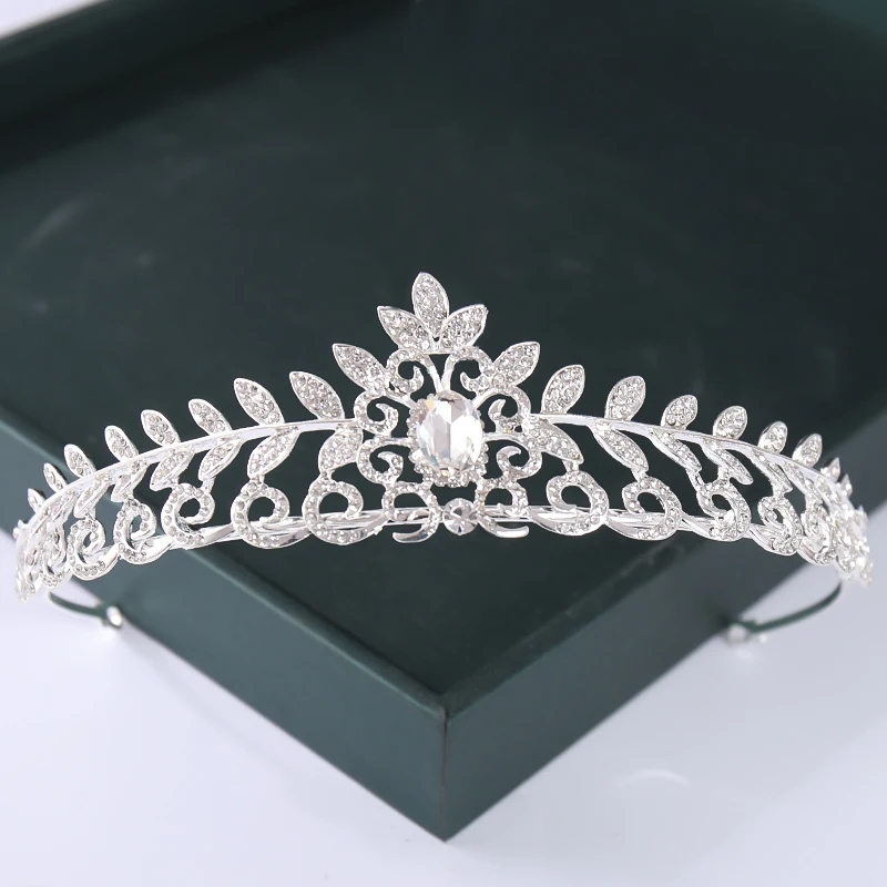 Trendy Gold Silver Color Crystal Tiara And Crowns Pearl Queen Princess Wedding Diadem New Hot Sale Women Bridal Hair Accessories