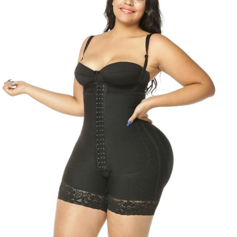 

Post Surgery Compression Garments Strapless Faja Lace Body Shaper Slimming Underwear Belly Reductive Girdle Post Surgery