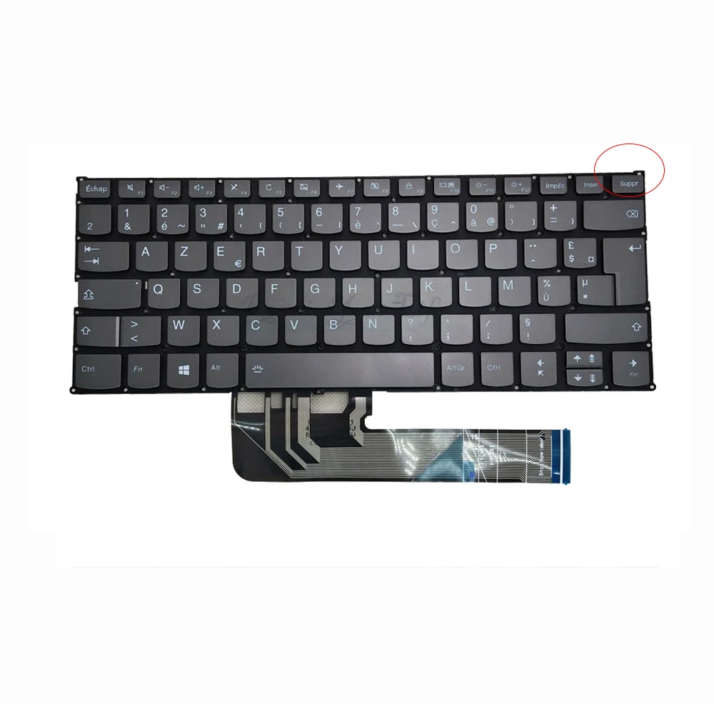 Imagem -03 - Teclado de Retroiluminação para Lenovo Yoga 53014 530-14ikb 530-14arr C640-13iml Flex 6-14arr Sn20n04591 Reino Unido Francês Azerty