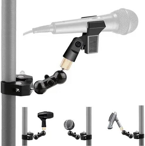 Clip de micrófono, montaje de abrazadera para micrófonos Shure, MV5,MV51,PGA52,Sennheiser E604,AKG D112,Nady DM-80, micrófono de tambor de DM-70