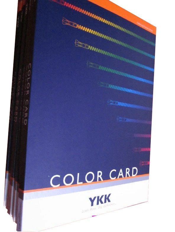 Make for 2017 new original Japanese YKK zipper color cards 582 color zipper industry professional color cards