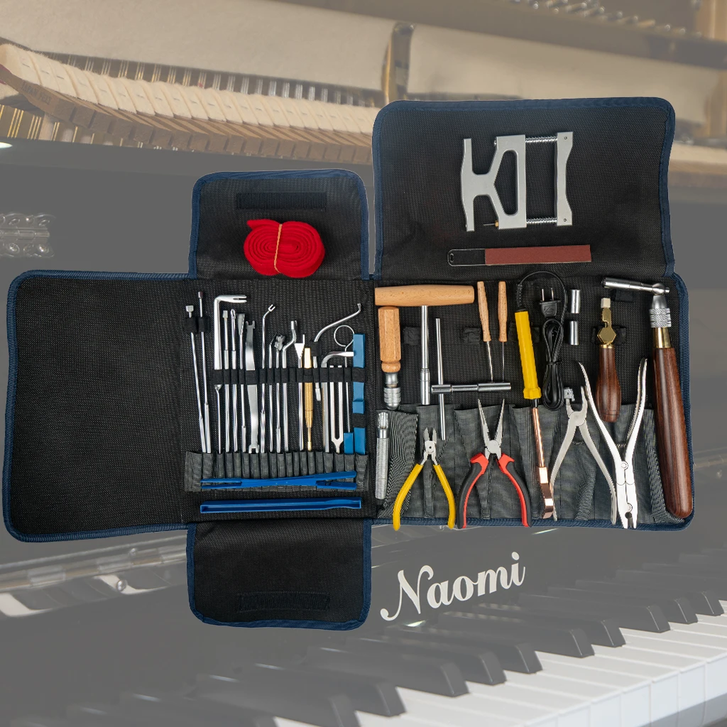 Professional Piano Toolbox  Tuning Tool  Liner Luggage Bag Carrying Case W/ 37  Tools+ 1*Carring bag+1*Case