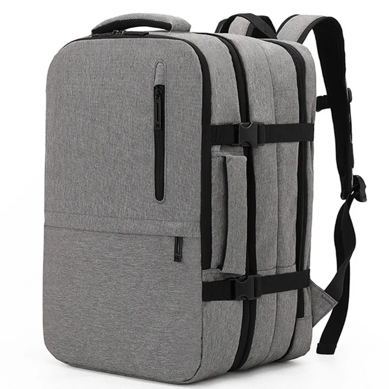 

Business waterproof backpack scalable laptop tablet storage bag USB port computer bags travel handbag college student schoolbag