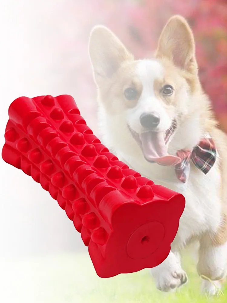 Dog Squeaky Toys Tough Durable Dog Chew Toys Dogs Stick Squeaker For Large Dogs Puppy Chew Toys Non-Toxic Natural Rubber