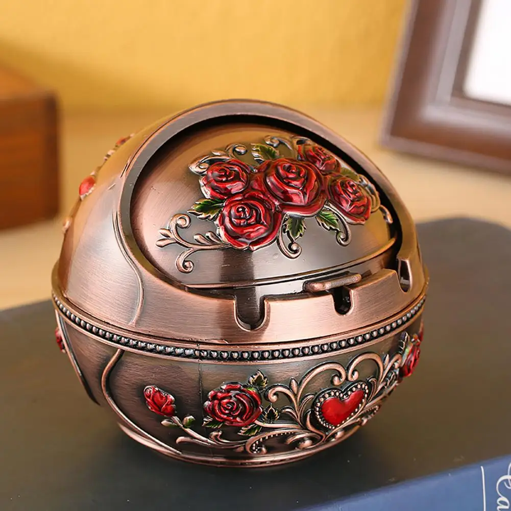 Retro Aschenbecher Haushalt Zigarette Rauchen Halter Home Decor Zink-legierung Große Asche Halter mit Deckel für Home Freund Geburtstag Geschenk