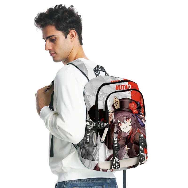 Genshin Impact wasserdichte Kinder Schult aschen für Jungen Mädchen Rucksack ortho pä dische Schule Rucksack Grundschule Schult asche Bücher tasche