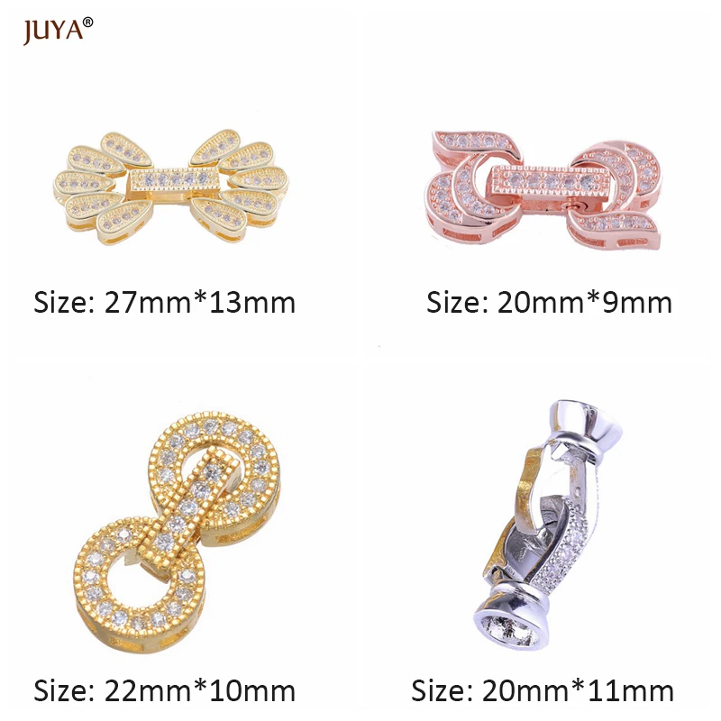 Clasps For Jewelry Making Accessories DIY Pearls Necklace Bracelet Jewellery Making Supplies Copper Zirconia Jewelry Materials
