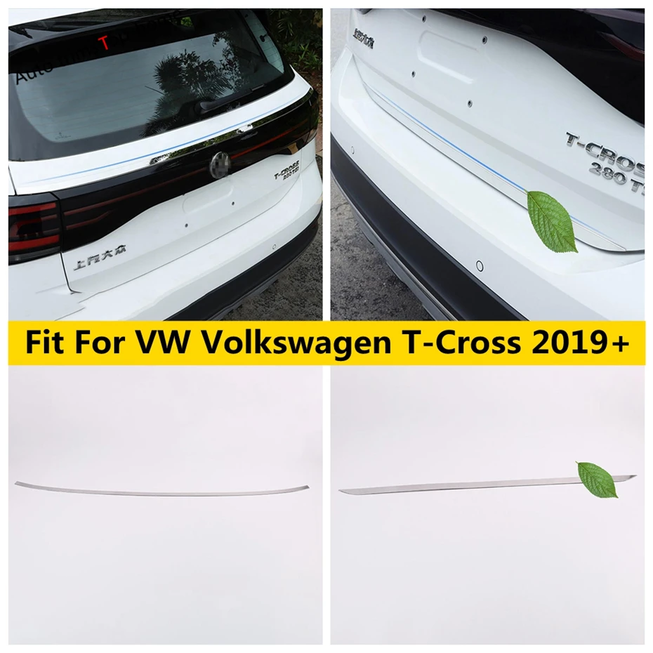 

Front Hood Lid Rear Tail Trunk Gate Door Strip Cover Kit Trim Accessories Exterior For VW Volkswagen T-Cross T Cross 2019 - 2022