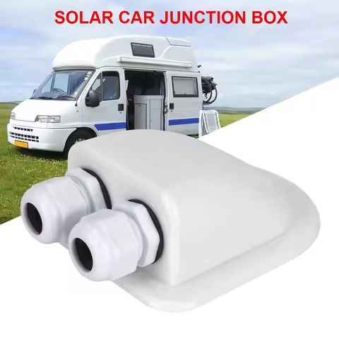 Caravan Solar Car Junction Box Cable Entry Gland Box Roof Wire Entry Cable Connector Holder Dual Hole Automotive Accessories