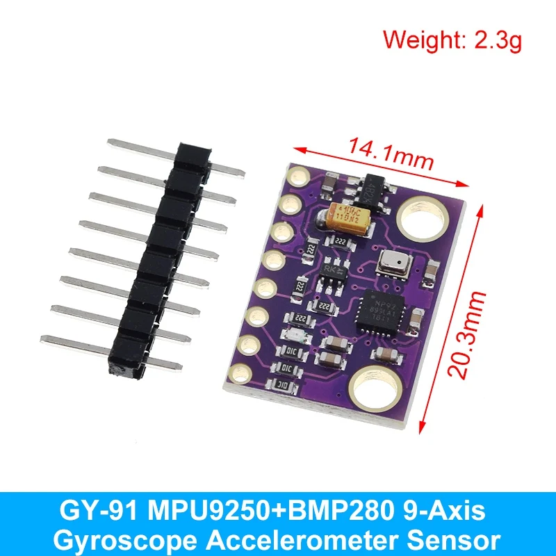 MPU-6050 MPU-9250 BMI160 LSM303DLHC L3G4200D QMC5883L ADXL335 LIS3DSH 3-, 6- und 9-Achsen-Sensor für Lagebestimmung +Gyroskop +Beschleunigungsmesser +Magnetometer – Detail 35