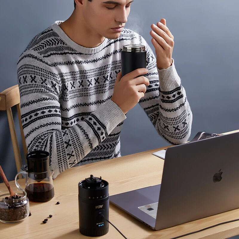 ماكينة صنع القهوة المحمولة طاحونة سيارة USB مسحوق القهوة الكهربائية ماكينة