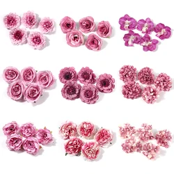 5/10PCS DIY Artificial Rose Flowers Head Baby Birthday Letter Gift Party Wedding Background Decoration Creative Event Home Decor