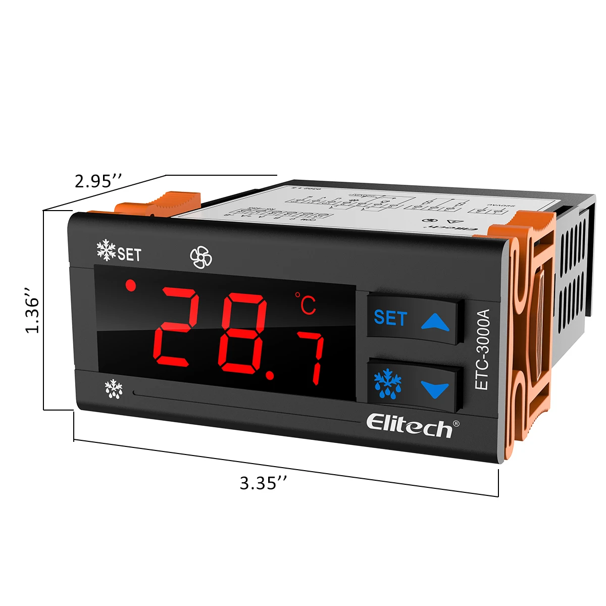 Elitech ETC-3000A 110V Digital Temperature Controller 110V/220V Centigrade Thermostat Cooling Defrosting