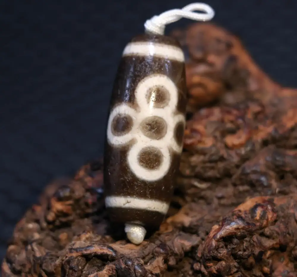 

AL Treasure Magic Power Tibetan old Agate 5 eye Lightening dZi Bead Amulet Fit For Making Bracelet Talisman Timestown UPD22Asw