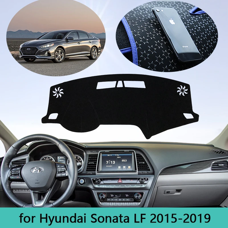 

Car Dashboard Avoid light Cover Dash Mat For Hyundai Sonata LF 2015 2016 2017 2018 2019 Car Auto Non-slip Sun Shade Pad Carpet