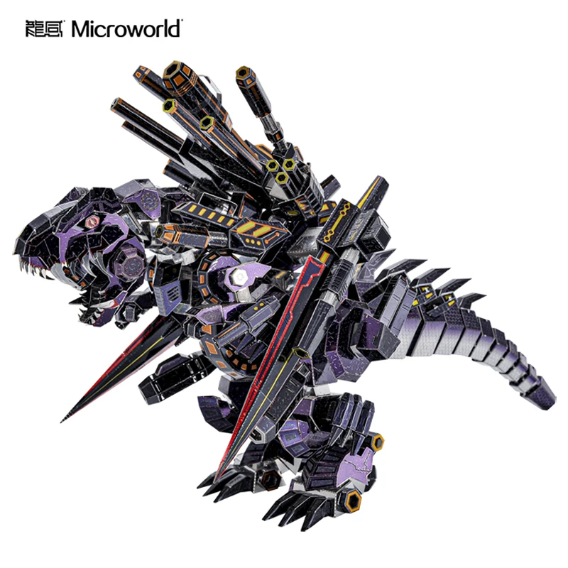 Microworld Dinosaur Tyrannosaurus model kits DIY laser cutting Jigsaw puzzle model 3D metal Puzzle Toys for Children gifts