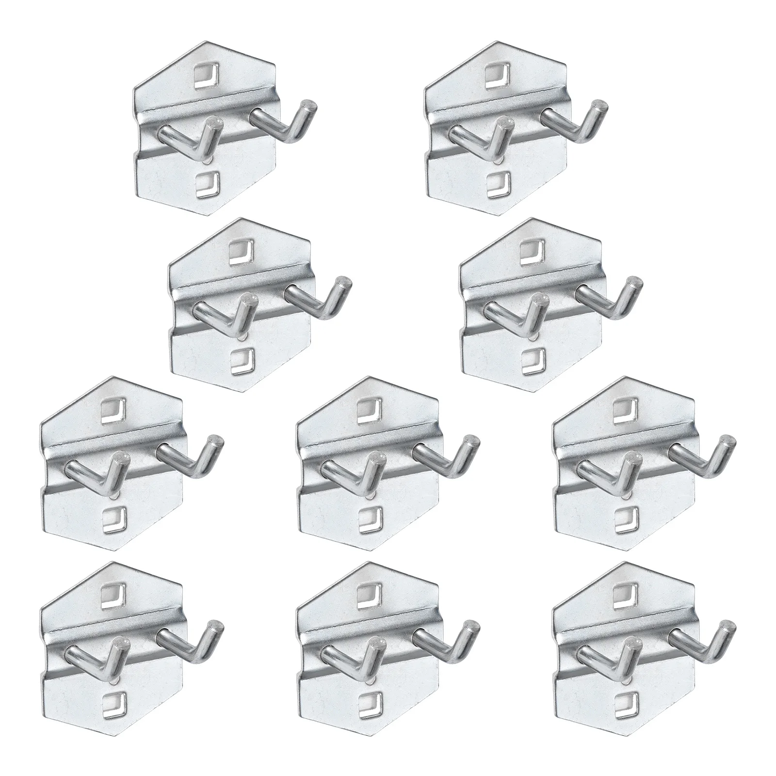 DRELD 10PCS Tool Hanging Hook Metal Display Rack Metal Shop Good Shelf Hooks Thickening Hole Plate Household Kitchen Hooks 25MM