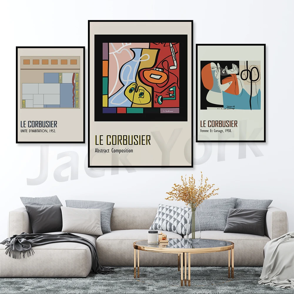 Le Corbusier Print, Bauhaus Poster, Art Exhibition Poster, Gift for Architect,