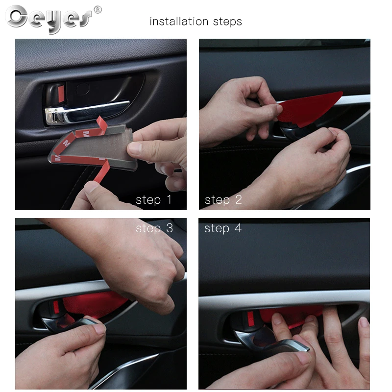 Ceyes Auto Interior Door Handle Wrist Bowl Trim Sticker Car Styling Accessories Case For Toyota Corolla 2014 2015 2016 2017 2018