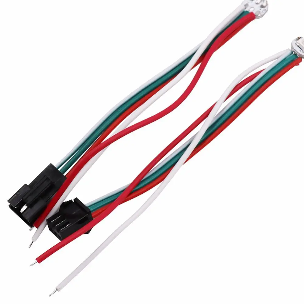 WS2812B Pre-Soldered Leds LED Module String Nodes 5V 10cm Wire Addressable Individually Panel 5050 SMD RGB with Heatsink Board