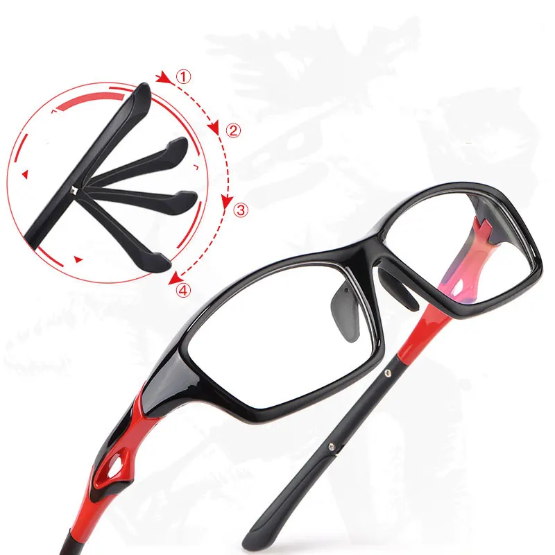 Sports Glasses and Plastic Frame Glasses Full Rim Eye Glasses Unisex Shortsighted Spectacles with Spring Hinges