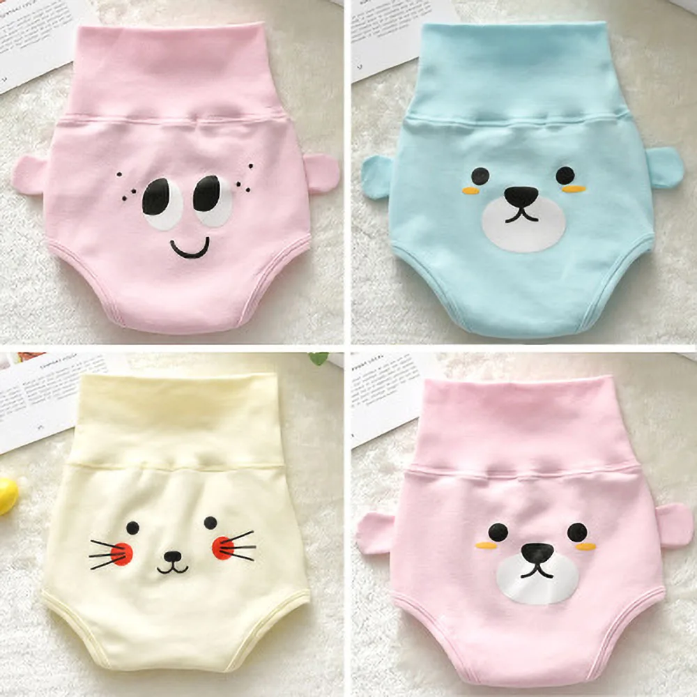 Baby  Cotton Underpants High Waist  Protection Belly Underwear Newborn Underpants 0-2 Years Old