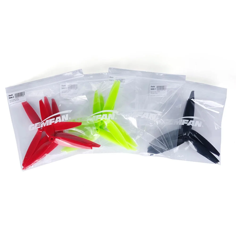 2Pairs Gemfan Flash 7040 7X4X3 3-Blade PC Propeller for RC FPV Racing Freestyle 7inch Long Range LR7 Drones DIY Parts