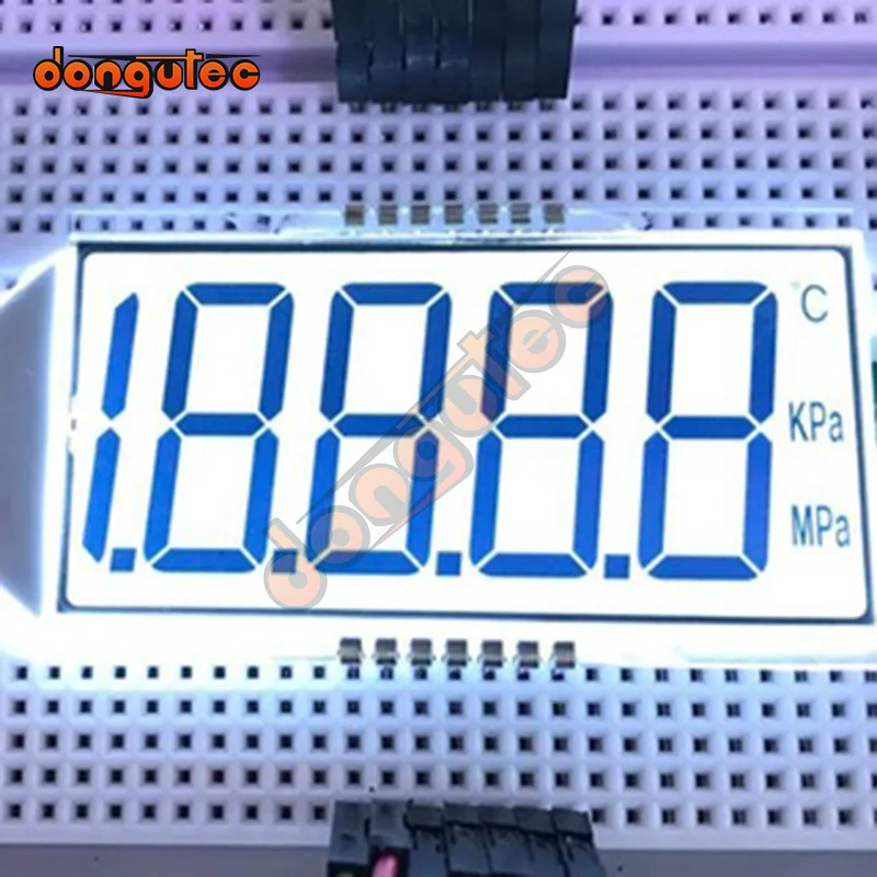 14PIN Reflexion 4-1/2 Ziffern Segment LCD Panel 3V Gelb Grün/Blau/Weiß/Ohne Hintergrundbeleuchtung