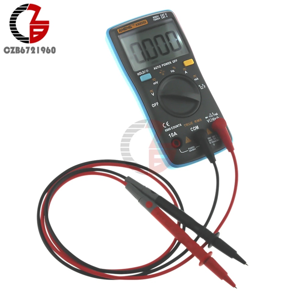 ANENG AN8002 Multimeter 6000 Counts Backlight Lightweight Pocketed Multitester LCD Electrical Measurement Instruments Tools