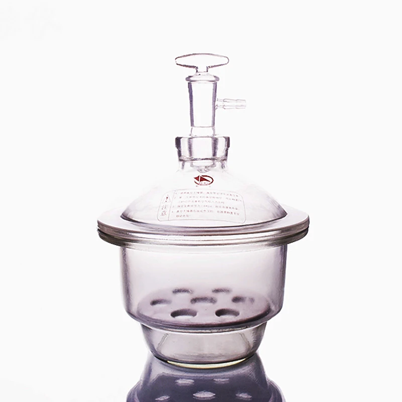 Vacuum Desiccator,Clear/Brown with ground-in stopcock and porcelain plate,Inner Diameter 150mm/180mm/210mm/240mm/300mm,No. 1354