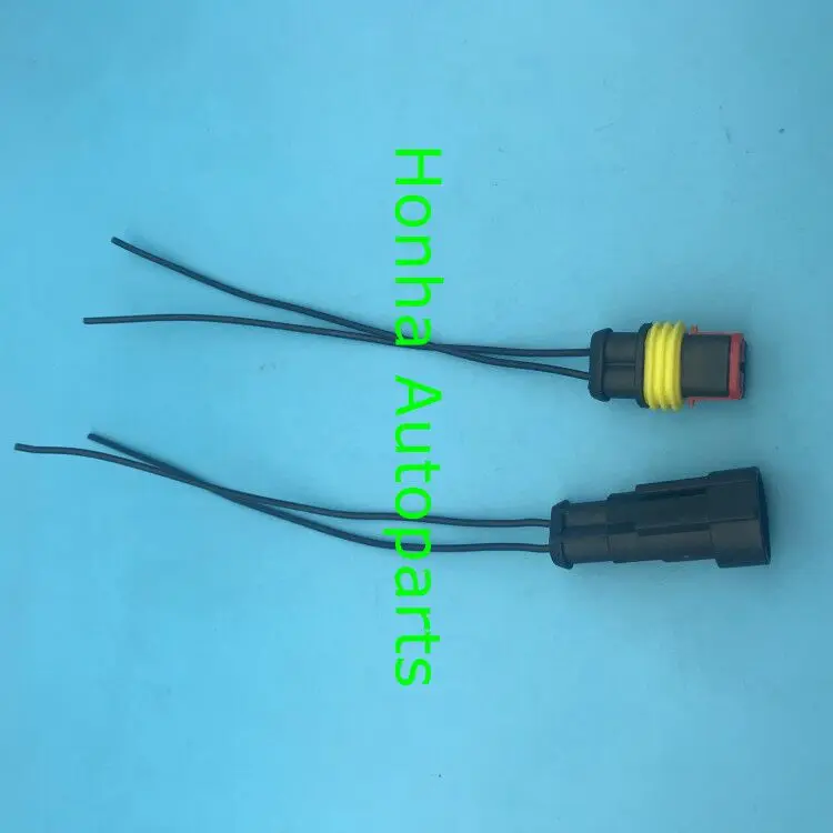 Free shipping 1PCS 282104-1 282080-1 Tyco 2 Way Pin Superseal male and female connector with 15cm 20AWG with DHL shipping charge