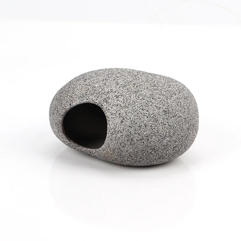 Aquarium Fish Tank Pond Aquarium Cichlid Stone Ceramic Rock Cave Shrimp Breeding Ornament Decor Accessory Decorative Marbles