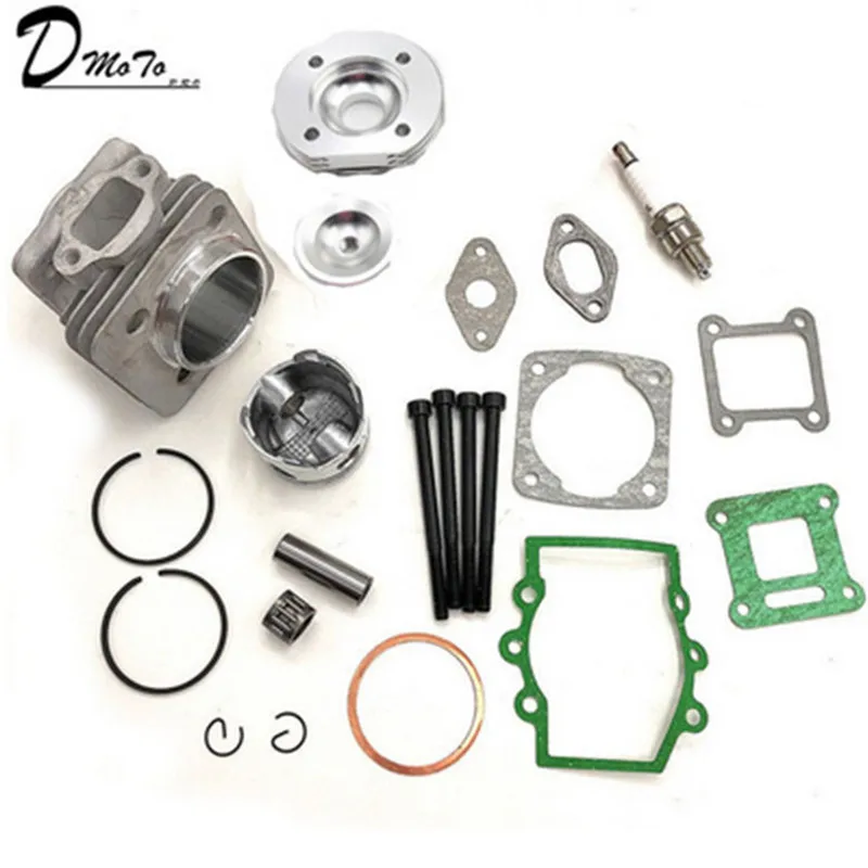 44mm Cylinder Assy Big Bore 44-6  Kit Set 2 Grooves For 47cc 49cc Mini Dirt ATV Pocket Bikes Minimoto