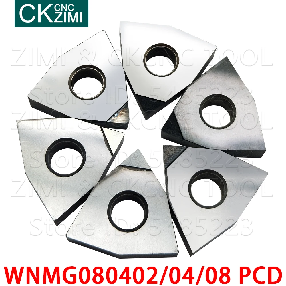 WNMG WNMG080402 PCD WNMG080404 PCD WNMG080408 PCD вставки алмазные поворотные лезвия CNC внутренние поворотные инструменты для меди алюминия