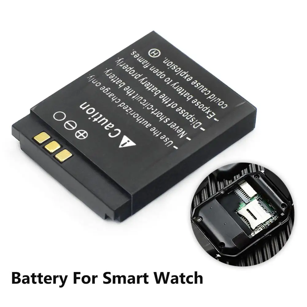 1-4pcs Smart Watch Battery Durable SmartWatch LQ-S1 3.7V 380mA Lithium Rechargeable Battery for DZ09 W8 A1 QW09 KSW-S6 RYX-NX9