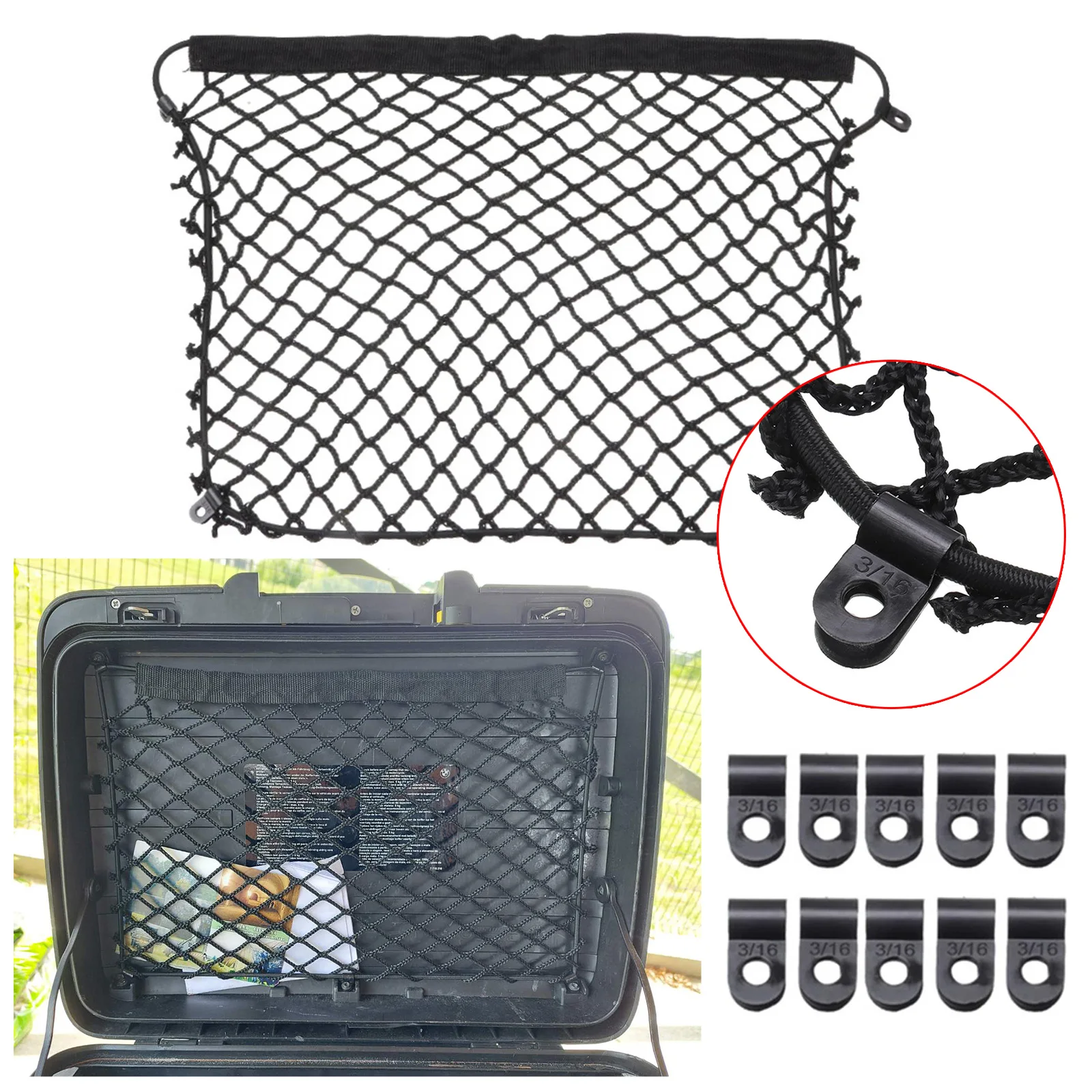 Motorcycle Nets Organizer Luggage Storage Cargo Moto Net Mesh For BMW GS R1200GS R1250GS F700GS top case