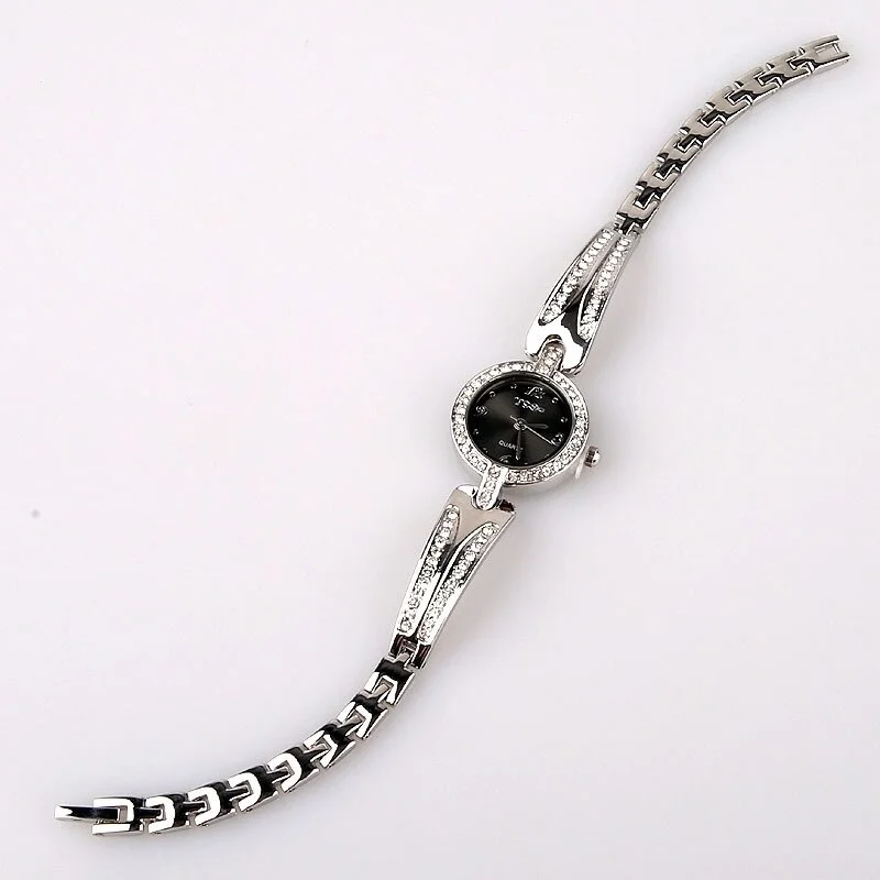 Giày Thời Trang Thông Dụng Nữ Đồng Hồ Bé Gái Dây Thép Không Gỉ Cao Cấp Đầm Đồng Hồ Đeo Tay 2 Màu Có Sẵn