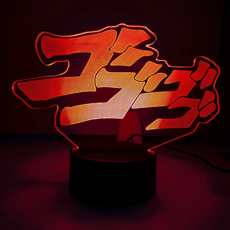

Anime JoJo's Bizarre Adventure Letter Design USB Led Night Light Colorful Table Lamp for Home Decor 3d Lamp Gift Dropshipping