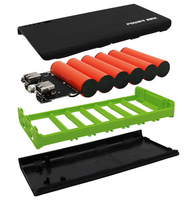 4 USB Ports 2A Power Bank Case Kit 6x18650 Battery Fast Quick Charger DIY Box Set For Mobile Phone(Batteries Excluded)