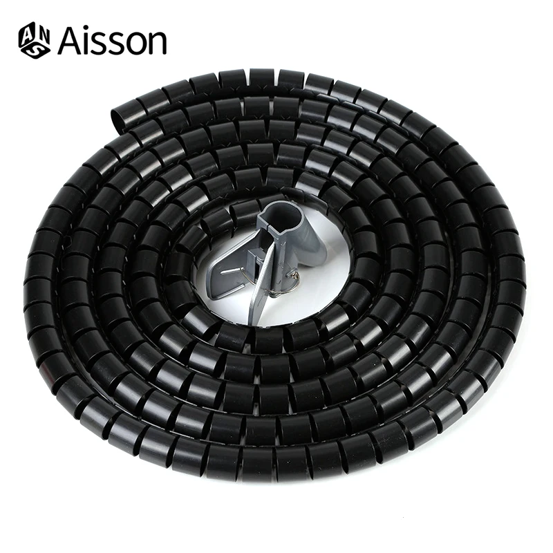 8/10/16/22/28/32/42mm 1M Line Organizer Pipe Protection Spiral Wrap Winding Cable Wire Protector Cover Tube