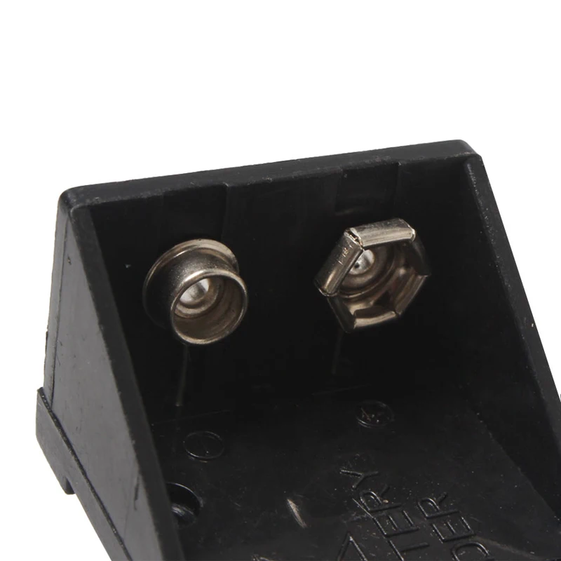 30 pçs/lote MasterFire Único Slot 1x9V Bateria Clipe Titular Preto Shell Caso Baterias Caixa de Armazenamento Soquete Caso Capa com Pinos