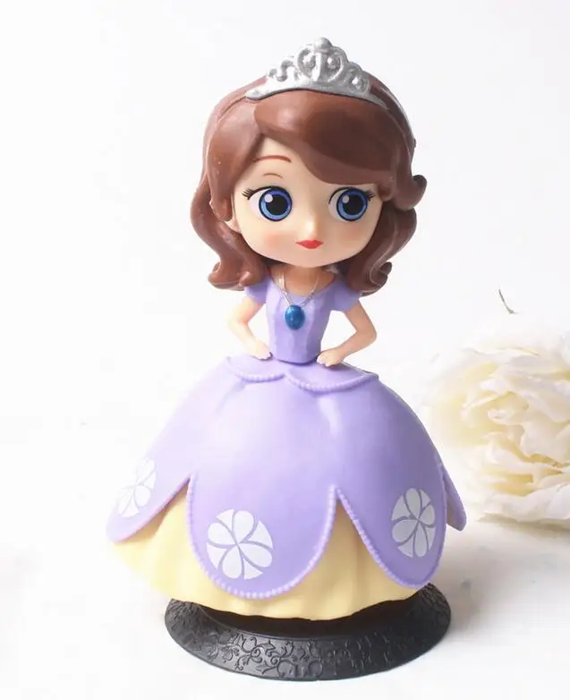 15cm Disney Princess Figure Sleeping Beauty Bo Peep Sheep Girl Jasmine Snow White PVC Model Mini Cake Figure Decal Toys