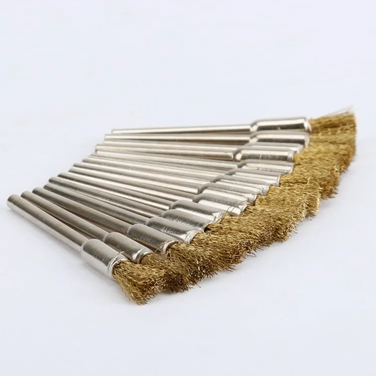 

15Pcs 5mm Pen Cleaning Polishing Metal Rust Brush Copper Wire Brushes Polishing Wheel Brush for Dremel Rotary Tool 3.17mm Shank